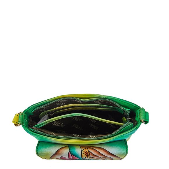 Hand-Painted Crossbody Bag for Women – Cat Artwork – Leather Shoulder Sling Bag - Picture 5 of 7